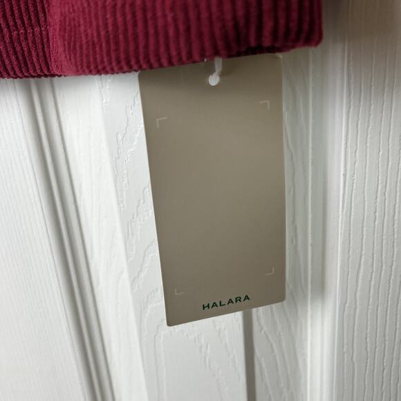 Halara Skirt Womens Small Red Corduroy Back Zip Athletic New - Picture 7 of 9